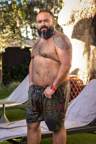 Board Shorts: Bear Logo-Faded
