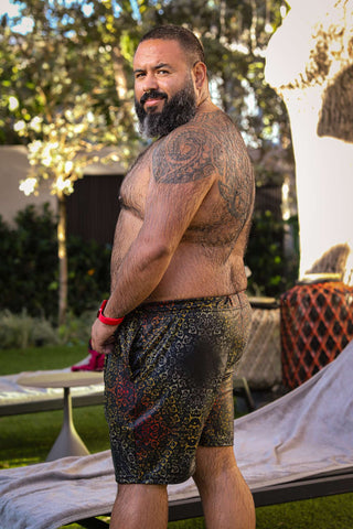 Board Shorts: Bear Logo-Faded