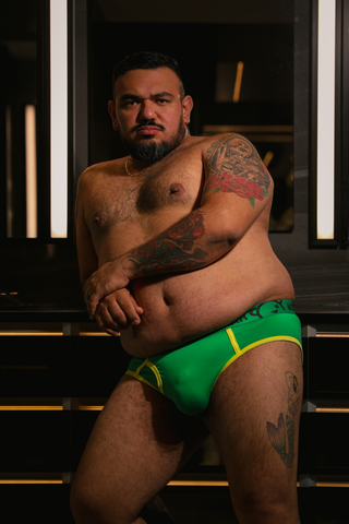 URS Wearbear green UnderwUrs Briefs - Roomy Big and Tall Mens Underwear - gay bear
